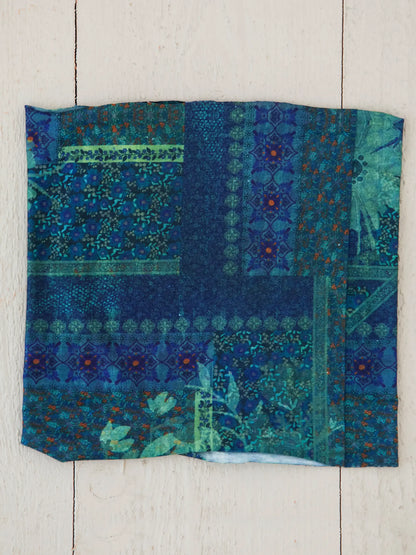 Half Boho Bandeau Headband - Indigo Patchwork