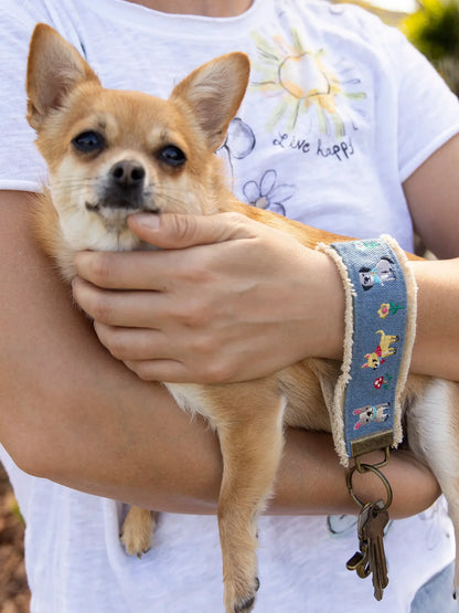 Key Fob - Denim Dog
