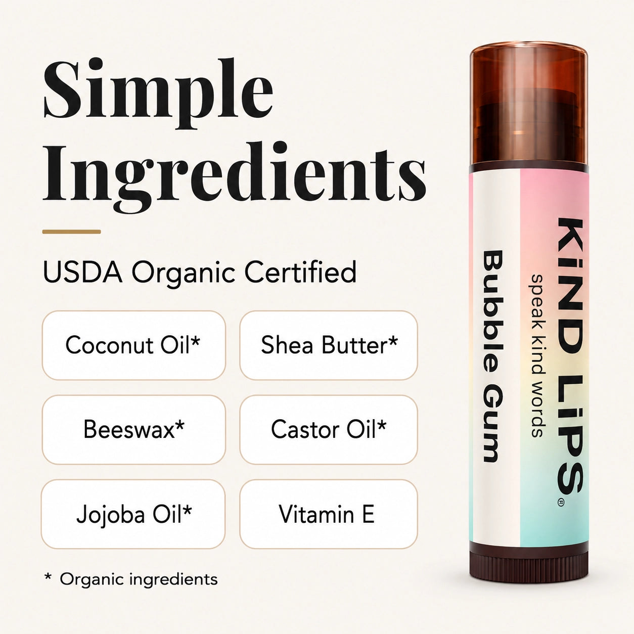 Bubble Gum Organic Lip Balm