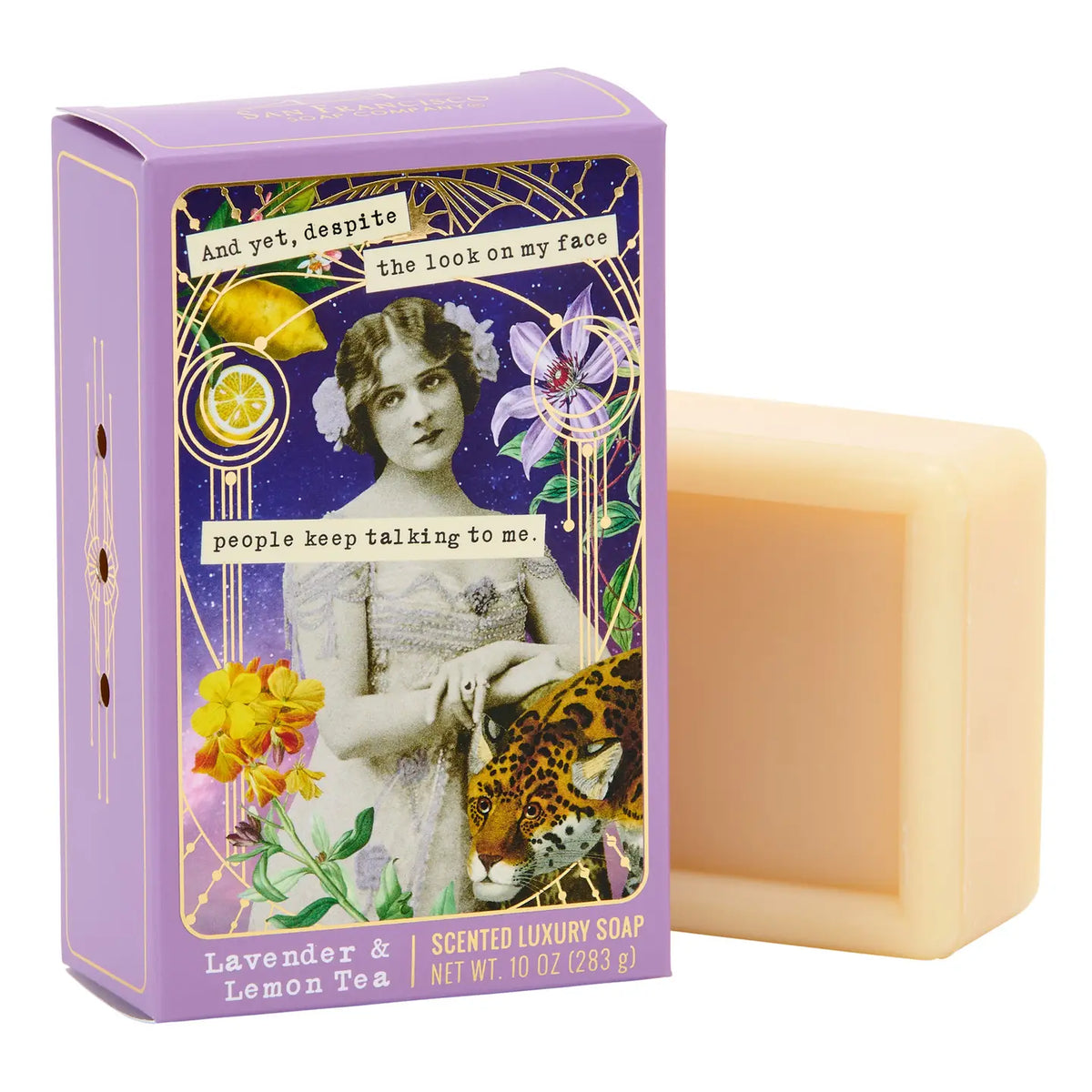 Snarky Vintage Collage Bar Soap - Lavender & Lemon Tea