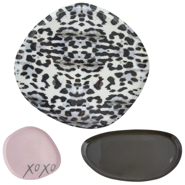 Enamel Tray Set - Leopard