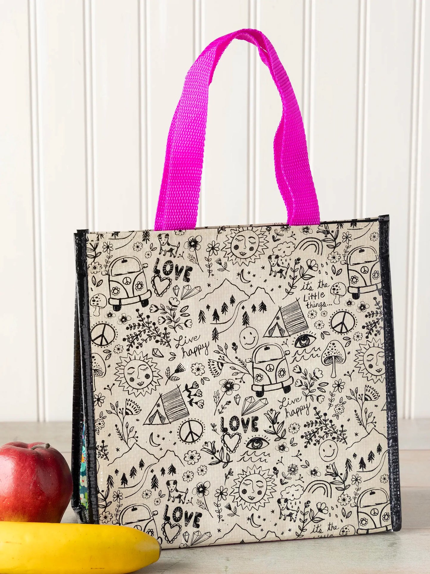 Natural Life Insulated Lunch Bag - Live Happy Doodle