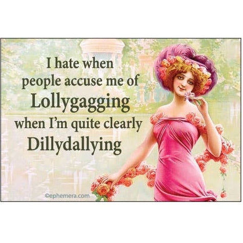 Woman in a pink dress with floral hair against a decorative background with text.