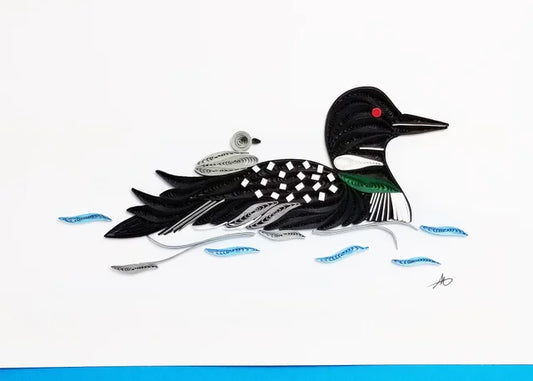 5x7 Quilled Greeting Card - Loon