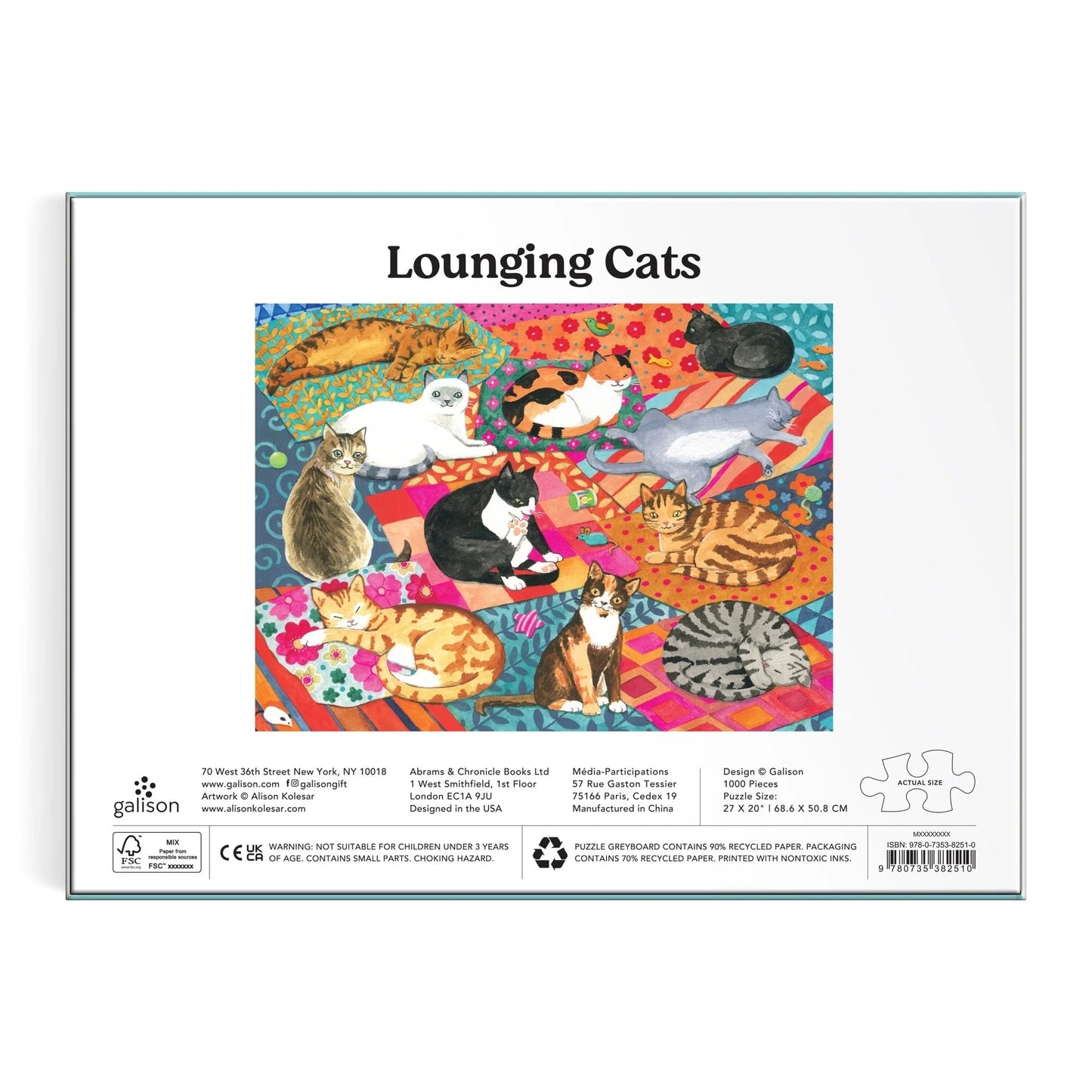 Lounging Cats 1000 Piece Puzzle