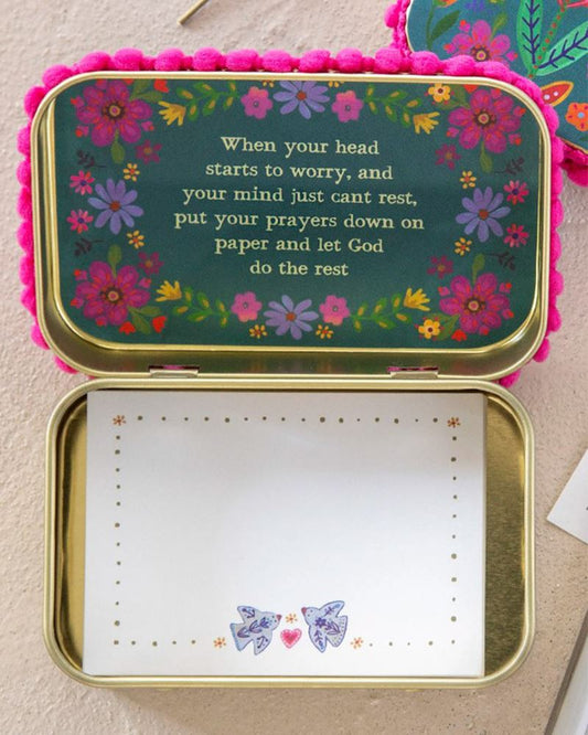 Natural Life Tin Prayer Box - Loved
