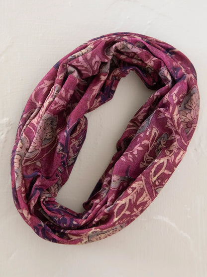 Natural Life Full Boho Bandeau Headband - Mauve India Vines