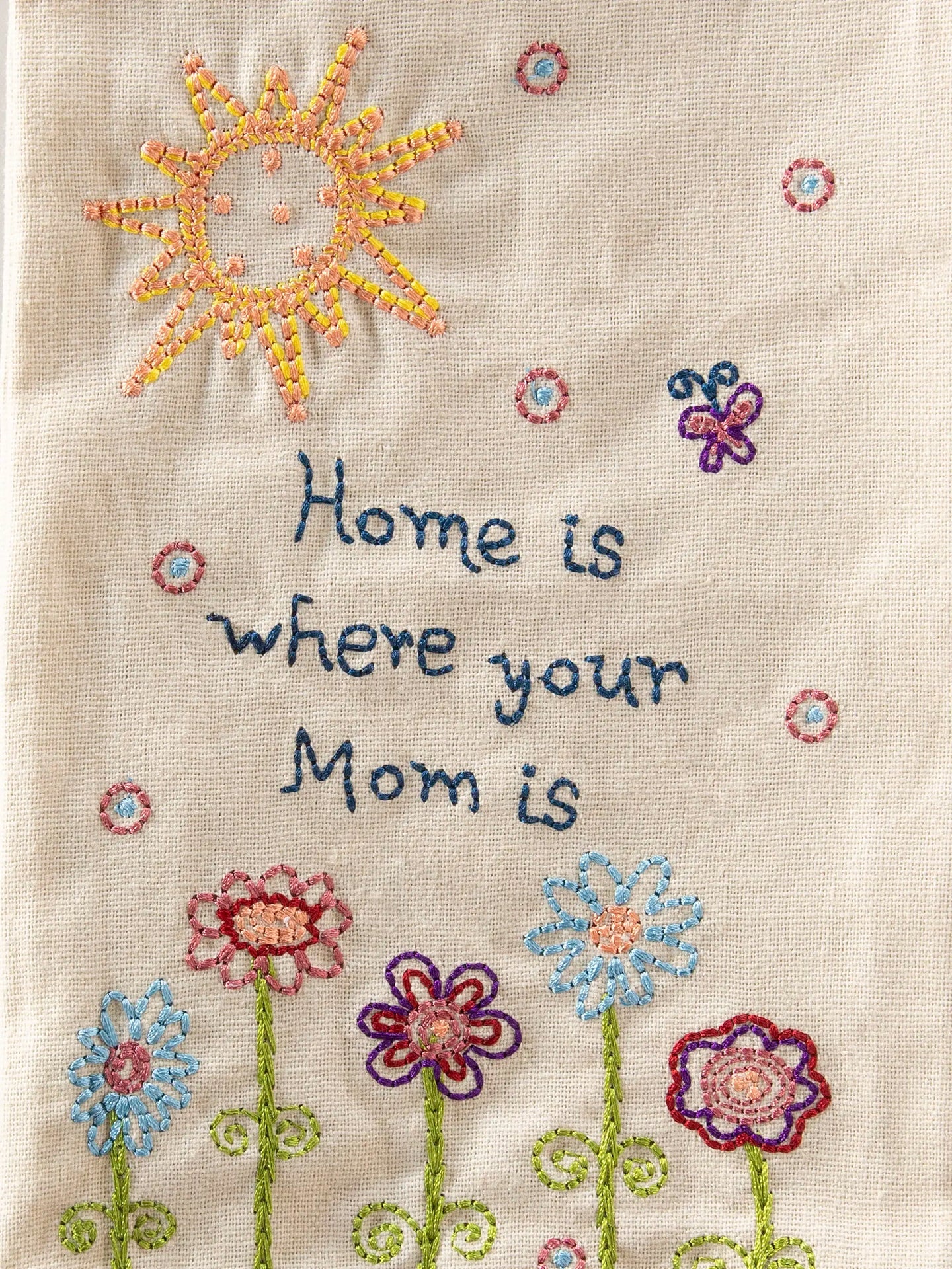 Natural Life Linen Embroidered Hand Towel - Mom