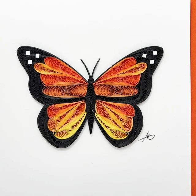 4x4 Quilled Greeting Card - Monarch Butterfly