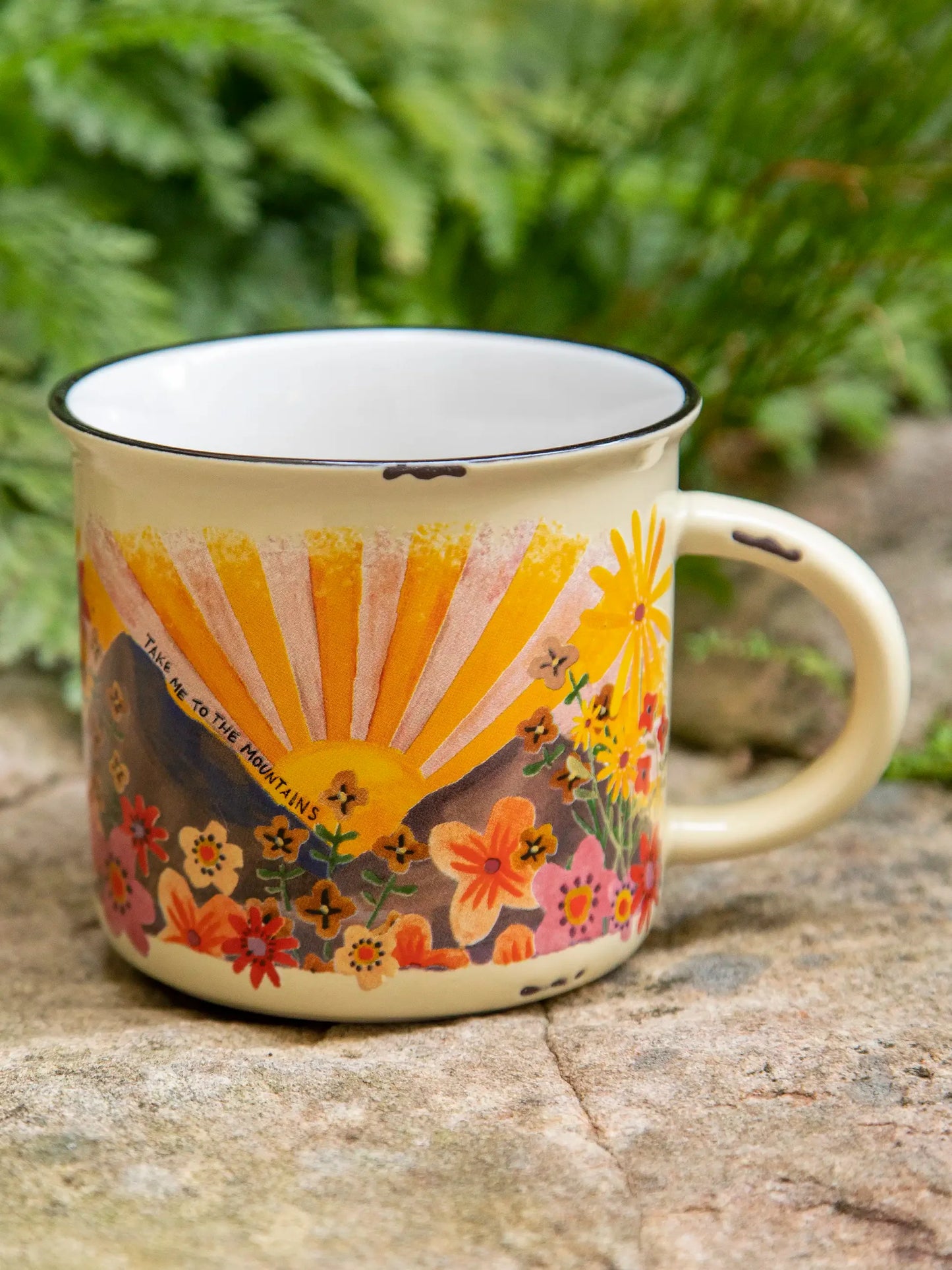Natural Life Camp Coffee Mug - Mountains