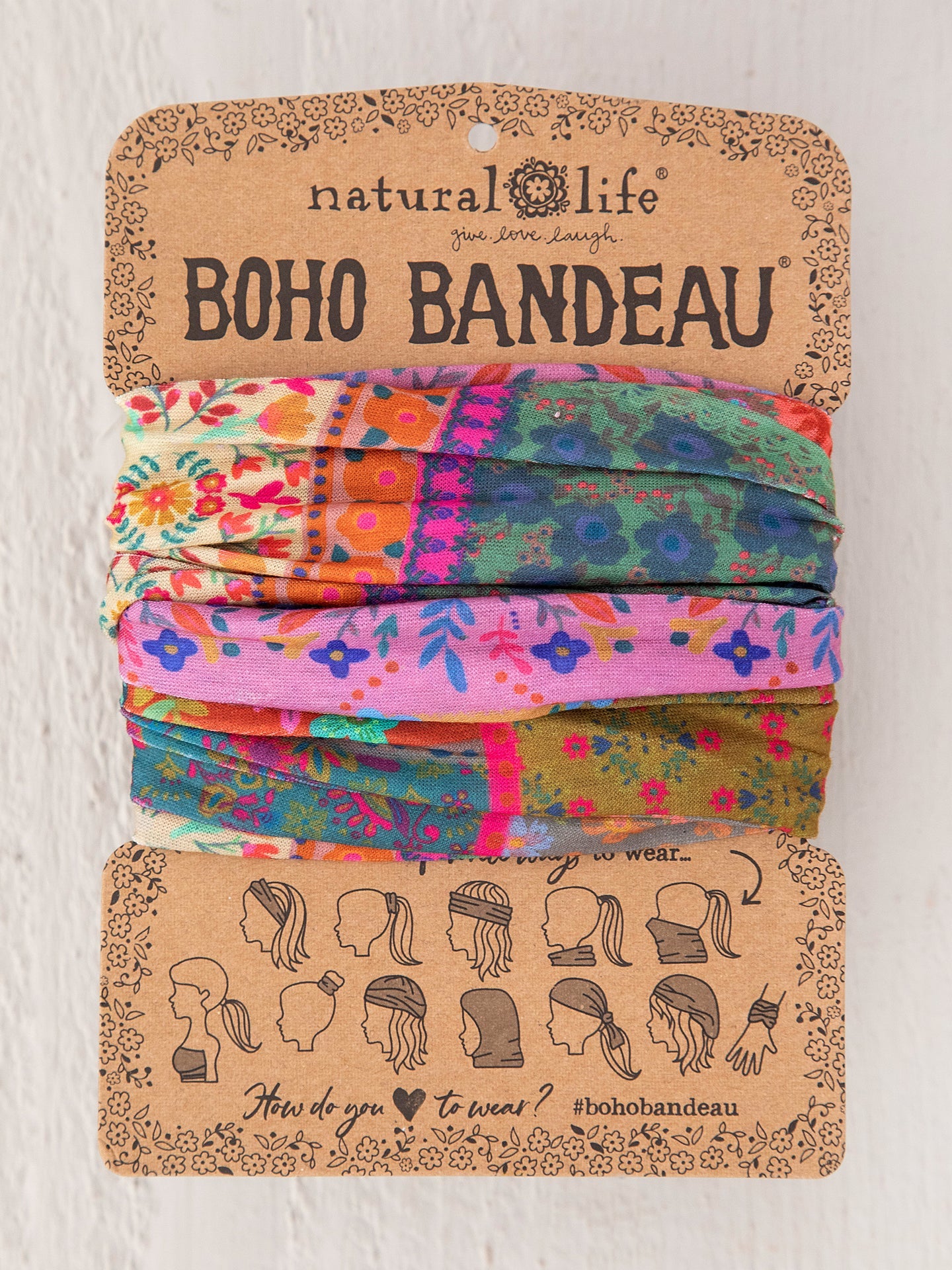 Natural Life Full Boho Bandeau Headband - Multi Patchwork