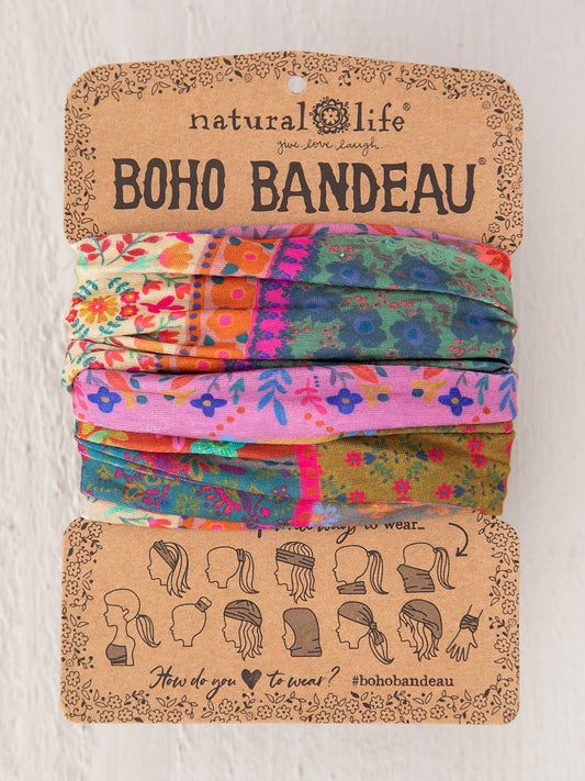 Natural Life Full Boho Bandeau Headband - Multi Patchwork