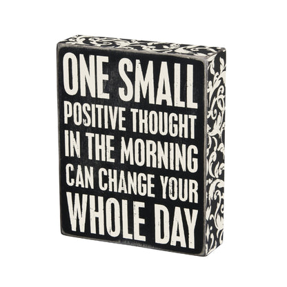 Box Sign - Positive Thought