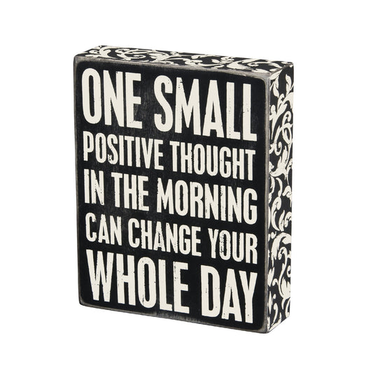 Box Sign - Positive Thought