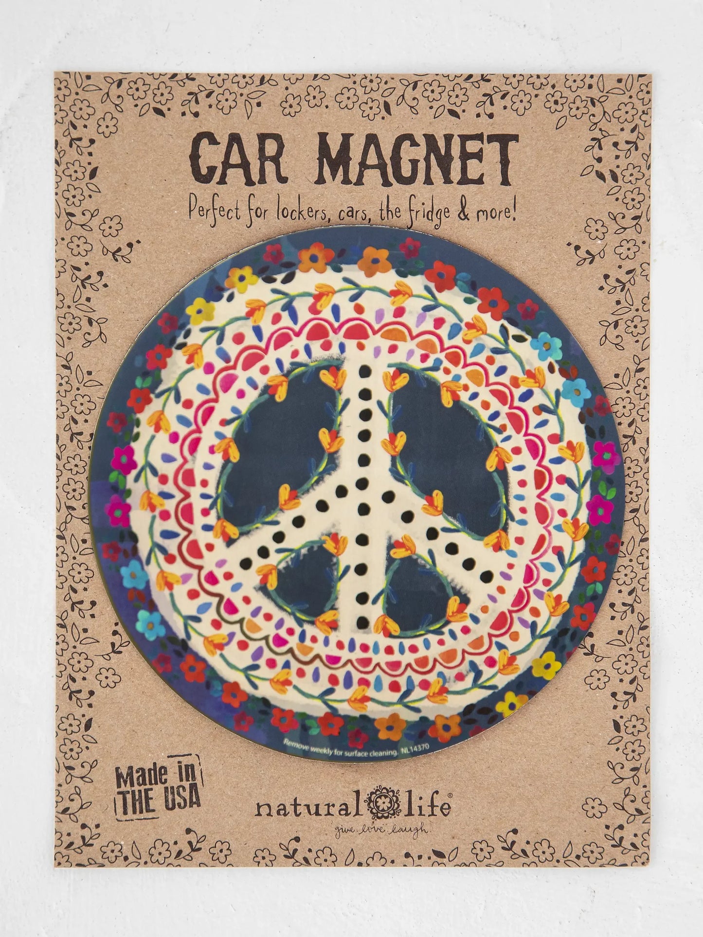 Natural Life Car Magnet - Peace Sign