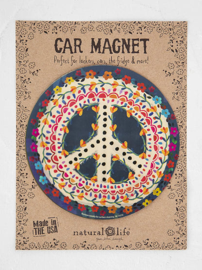 Natural Life Car Magnet - Peace Sign
