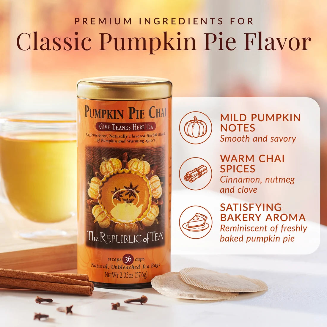 Pumpkin Pie Chai Tea Bags