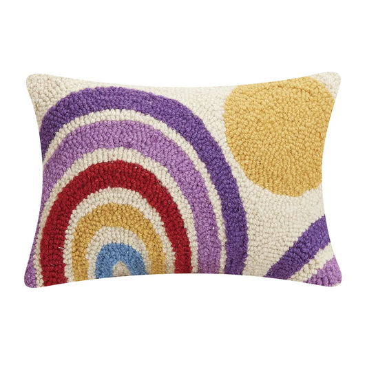 Rainbow And Sun Hook Pillow