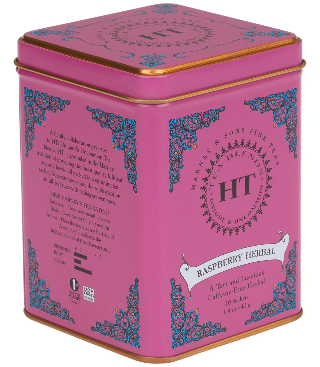 Raspberry Herbal Tea Tin of 20 Sachets