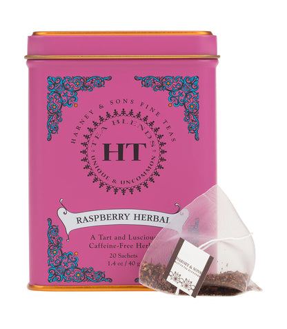 Raspberry Herbal Tea Tin of 20 Sachets
