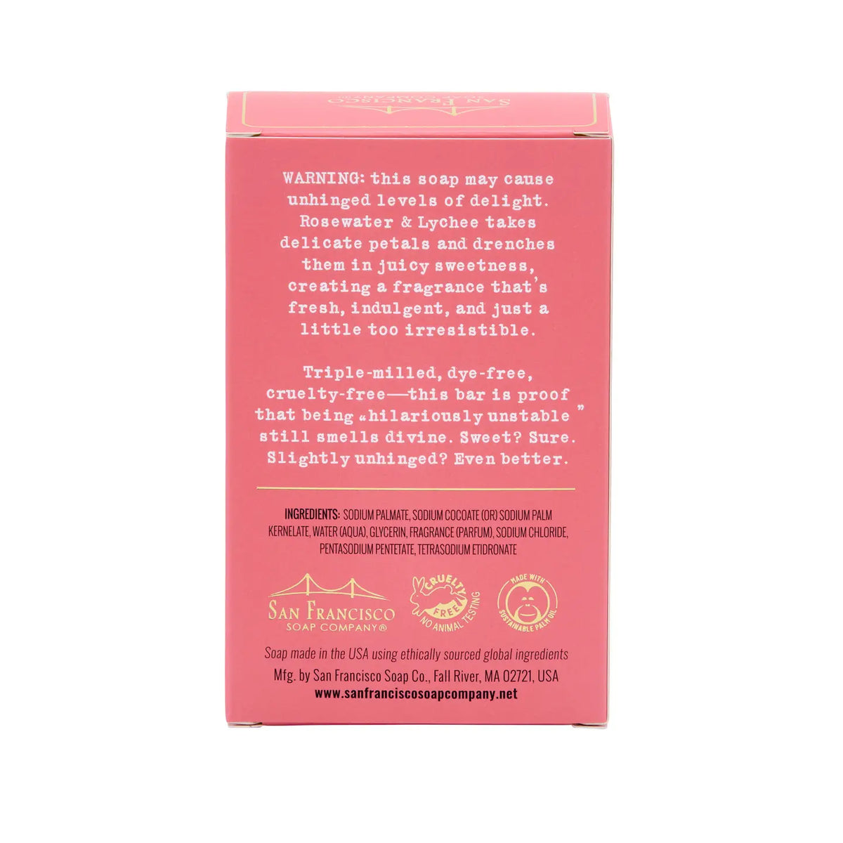 Snarky Vintage Collage Bar Soap - Rosewater & Lychee