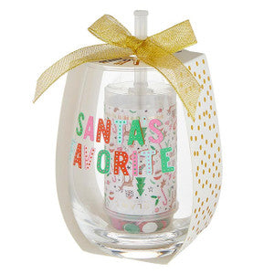 Wineglass & Popper Gift Set - Santa's Favorite