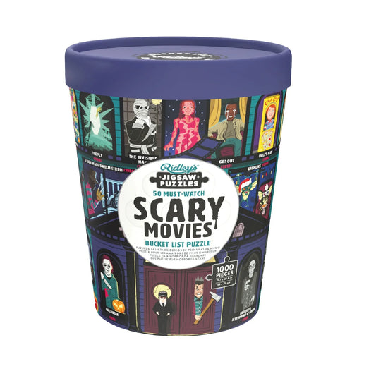 50 Must Watch Scary Movies Bucket List 1000 Piece Puzzle