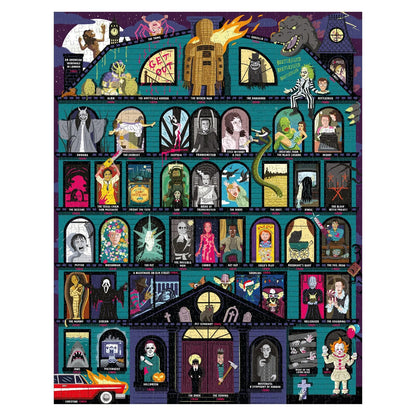 50 Must Watch Scary Movies Bucket List 1000 Piece Puzzle