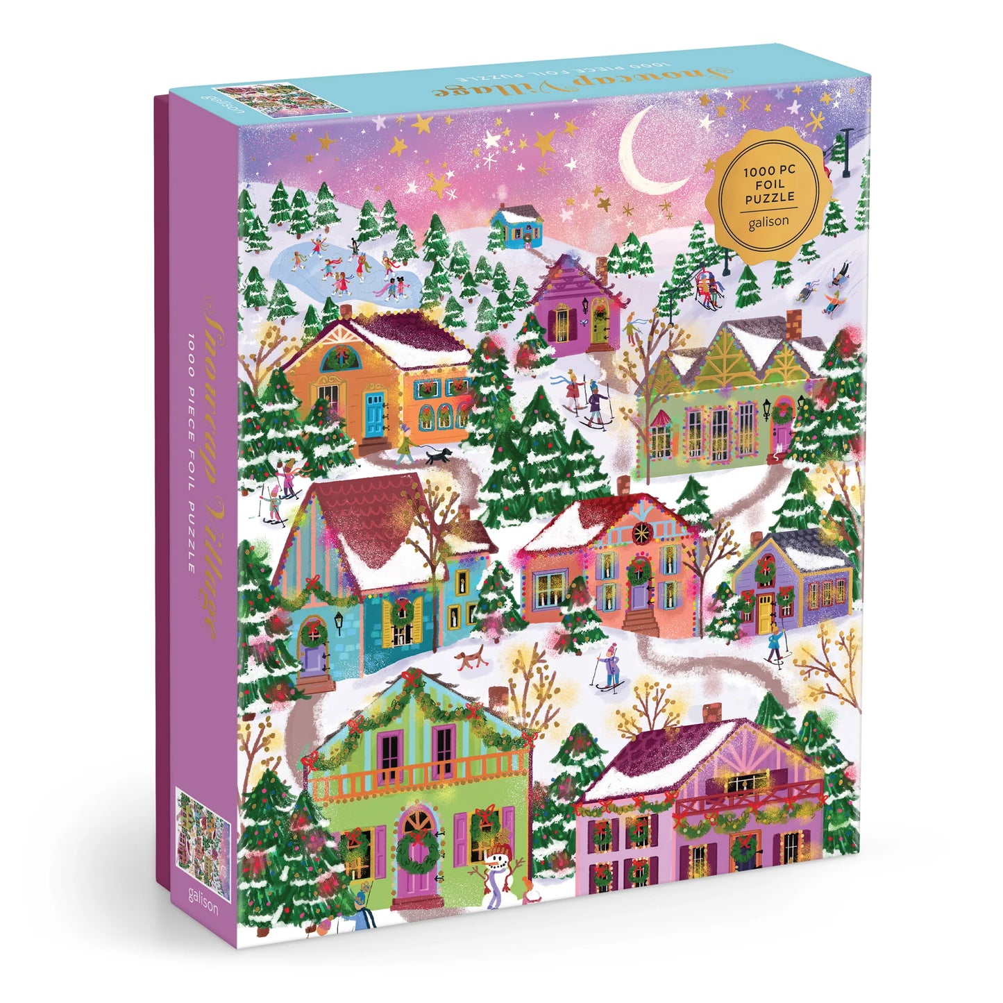 Joy Laforme Snowcap Village 1000 Piece Foil Puzzle