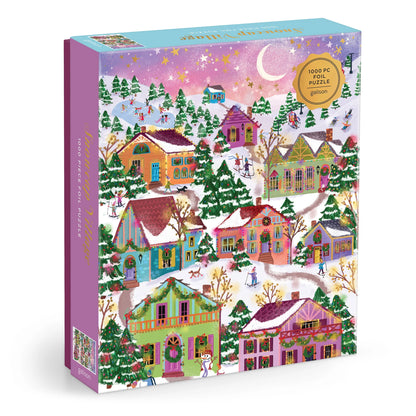 Joy Laforme Snowcap Village 1000 Piece Foil Puzzle