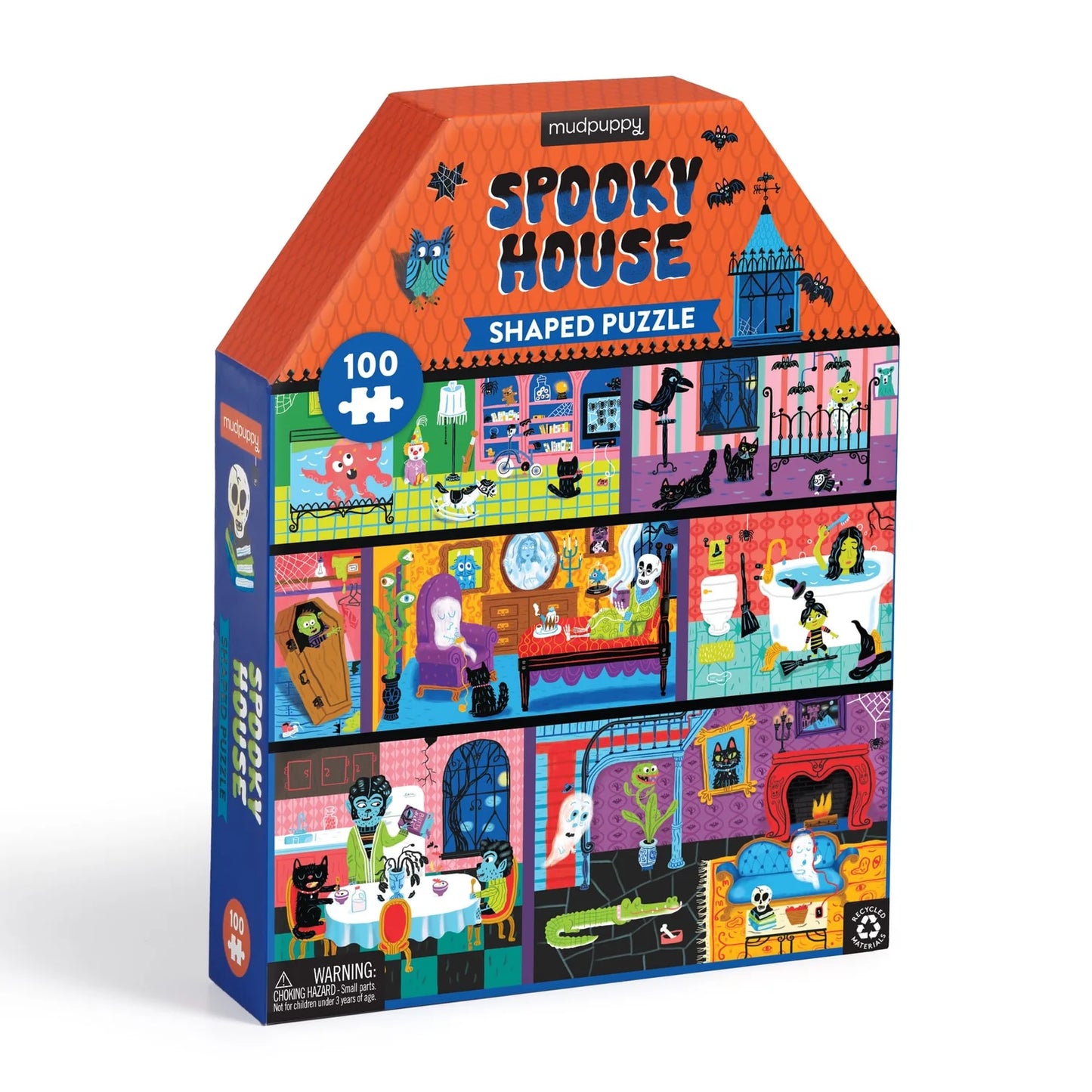 Spooky House 100 Piece House Shaped Puzzle