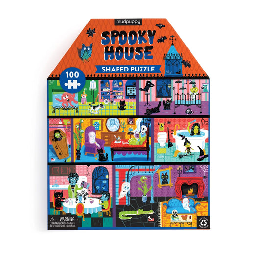 Spooky House 100 Piece House Shaped Puzzle