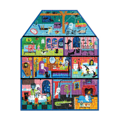 Spooky House 100 Piece House Shaped Puzzle