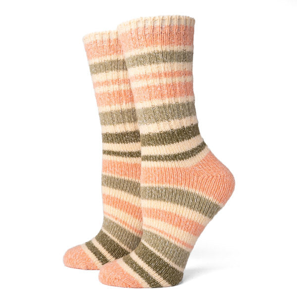 Everyday Cozy Super Soft Socks - Stripes Pink