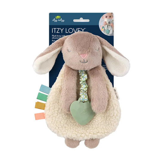 Taupe Bunny Plush & Teether Toy