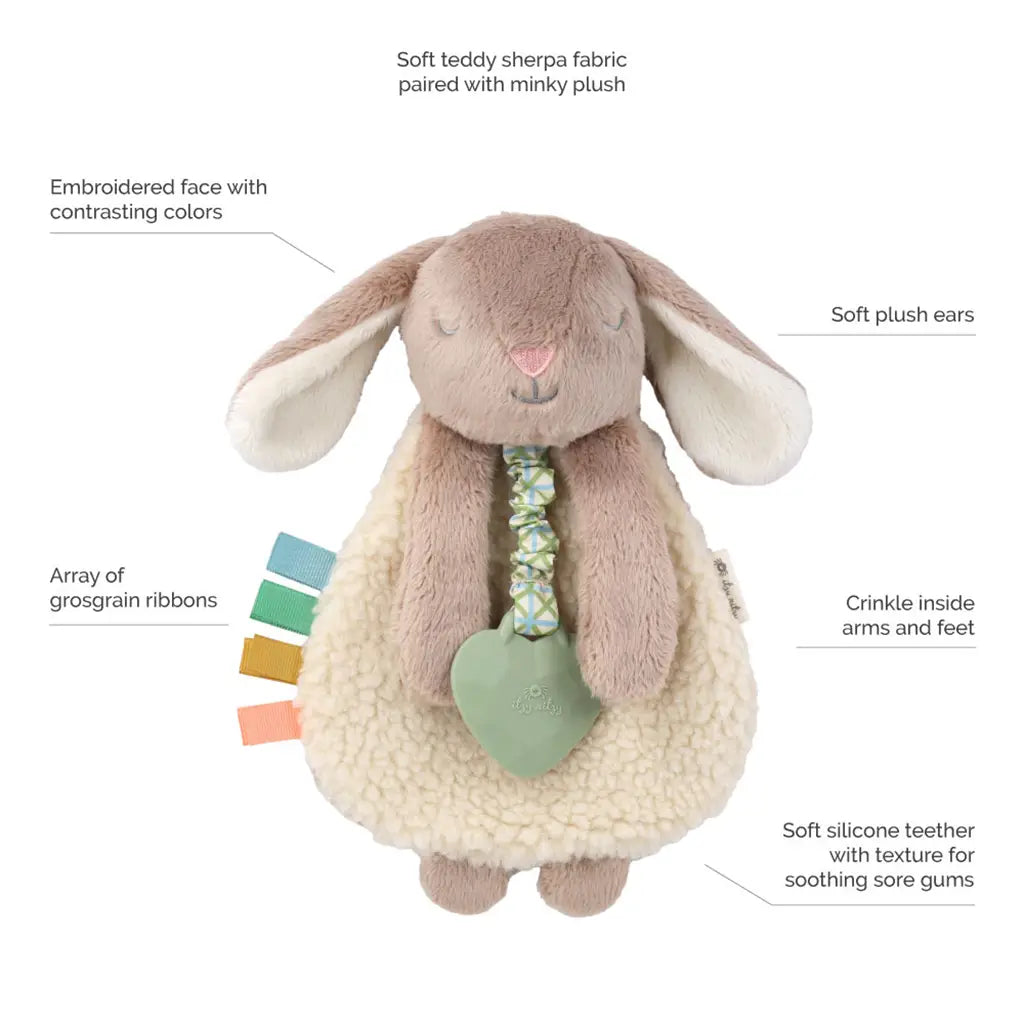 Taupe Bunny Plush & Teether Toy