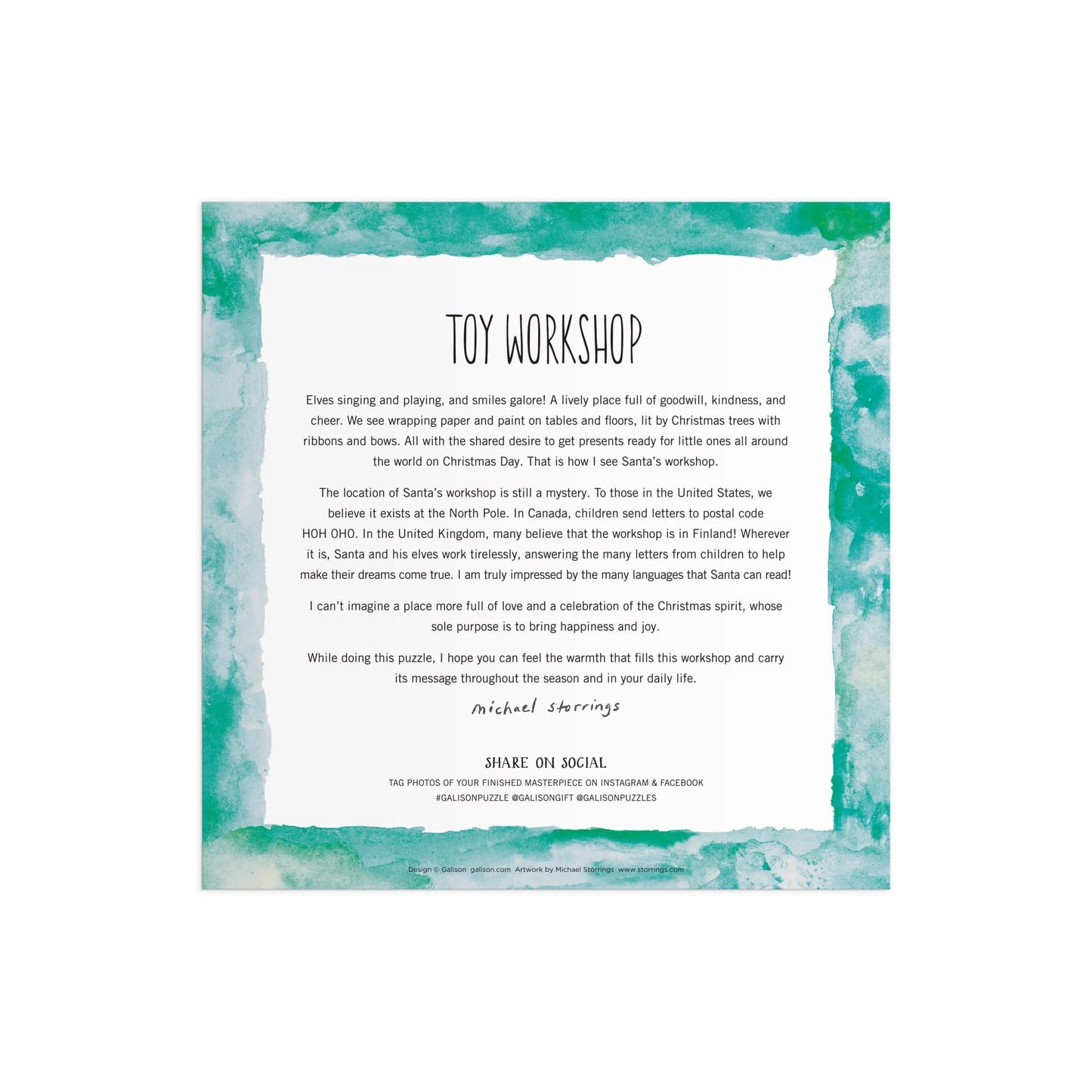 Michael Storrings Toy Workshop 500 Piece Foil Puzzle