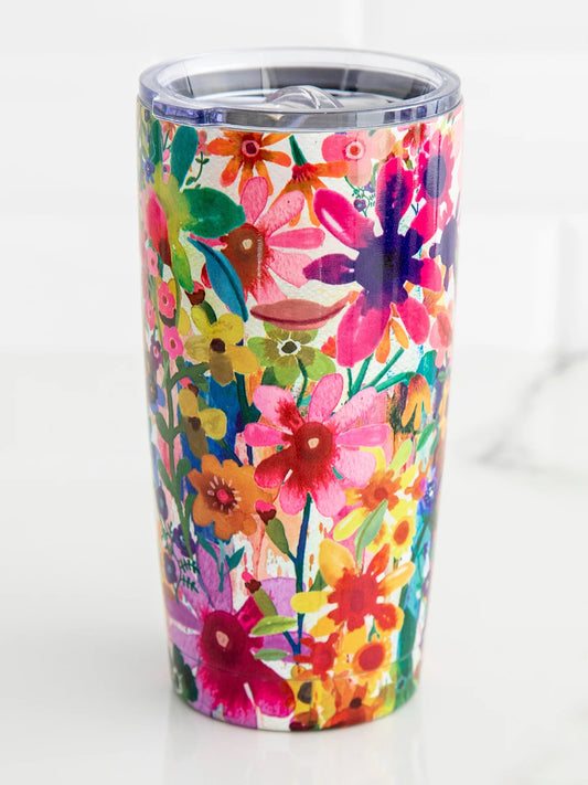 Stainless Steel Tumbler - Watercolor Floral