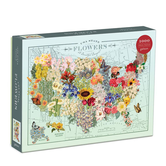 USA State Flowers 1000 Piece Puzzle