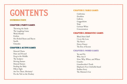 Victorian Parlour Games