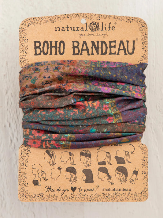 Natural Life Full Boho Bandeau Headband - Vintage Patchwork
