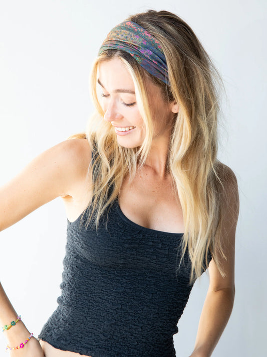 Natural Life Full Boho Bandeau Headband - Vintage Patchwork