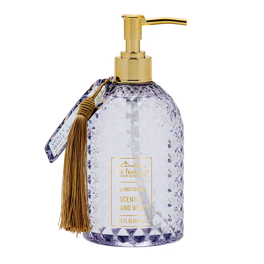 Botanical Tassel Liquid Hand Soap - Violet & White Amber