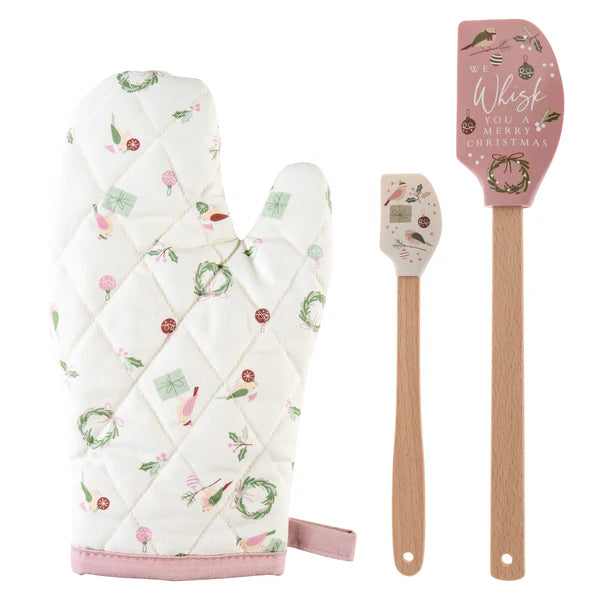 Holiday Oven Mitt & Spatula Set - We Wisk You