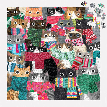 Wintry Cats 500 Piece Puzzle
