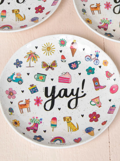 Melamine Party Plates Set of 4 - Yay