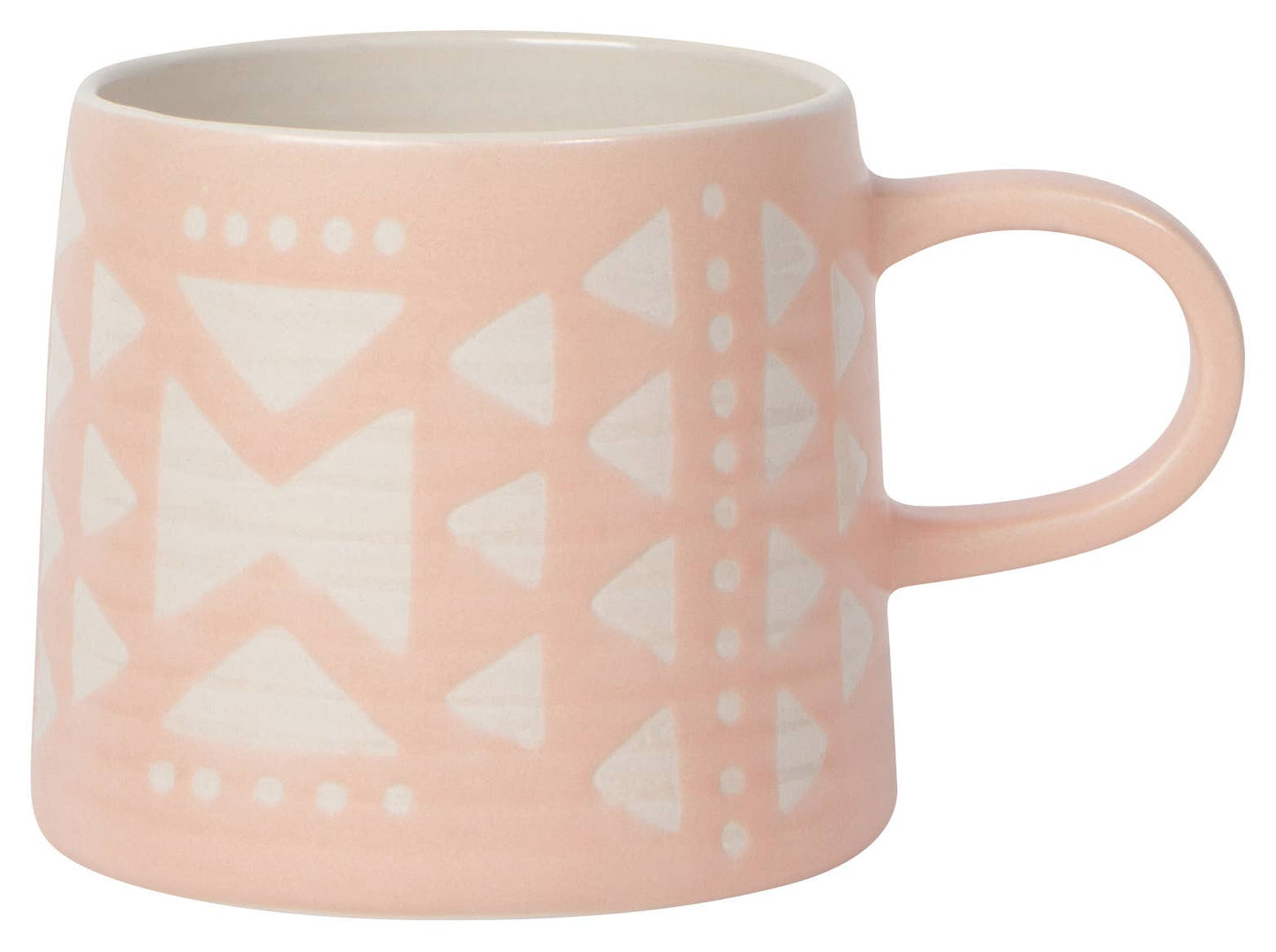 Pink Imprint Stoneware Mug 12 oz