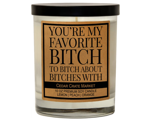 You're My Favorite Bitch to Bitch About Bitches With Soy Candle