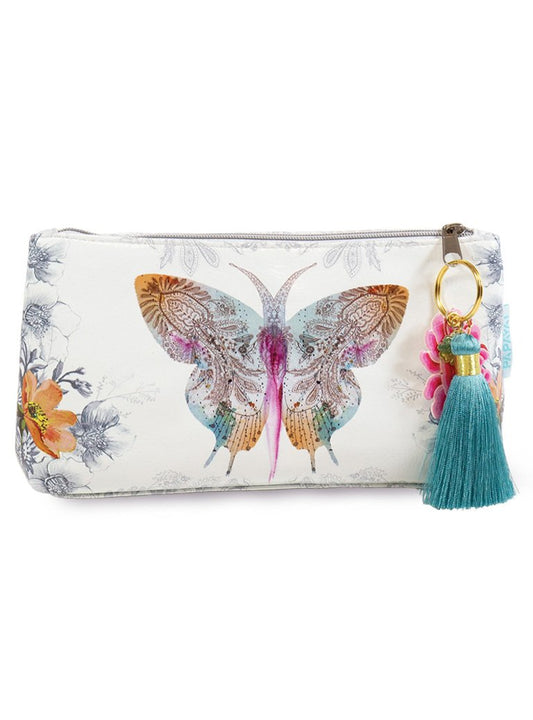 Small Tassel Pouch - Paisley Butterfly