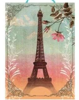 Eiffel Tower Art Panel